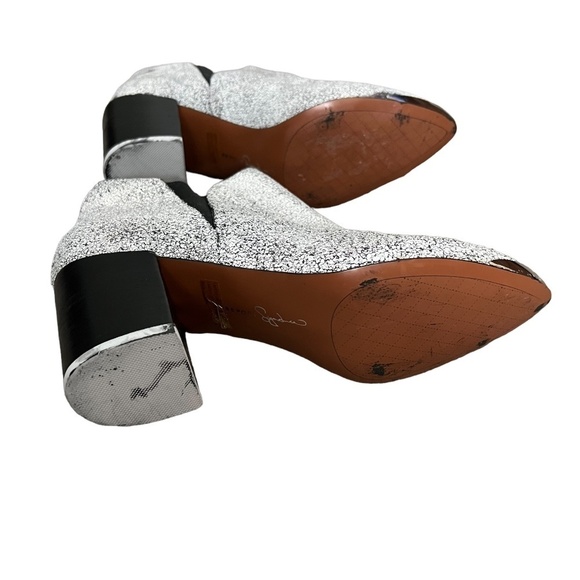 Report Signature Toby White Crackle Pointed Toe Booties, size 6.5 - Picture 13 of 15